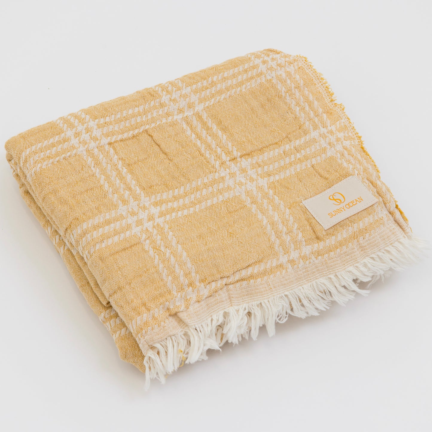 Plaid & Palms Beach Towel