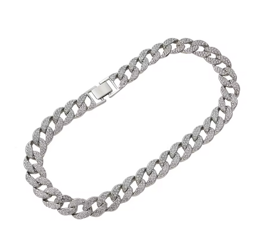 Round Edge Cuban Link Chain - Buckle Clasp
