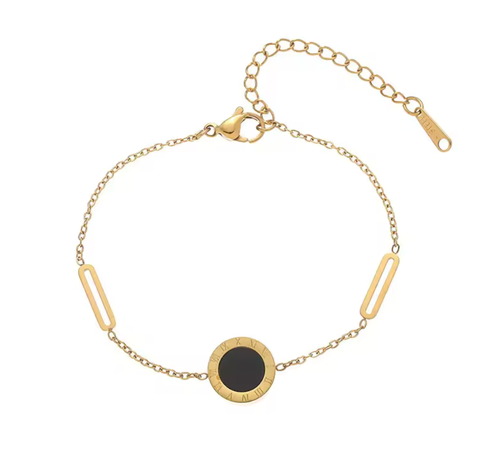 Double Sided Roman Numeral Bracelet