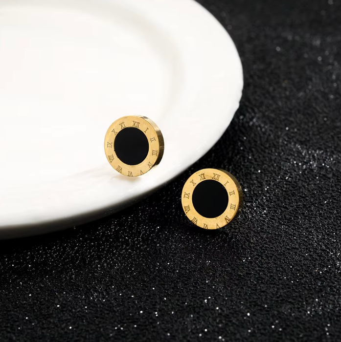 Roman Numeral Stud Earrings