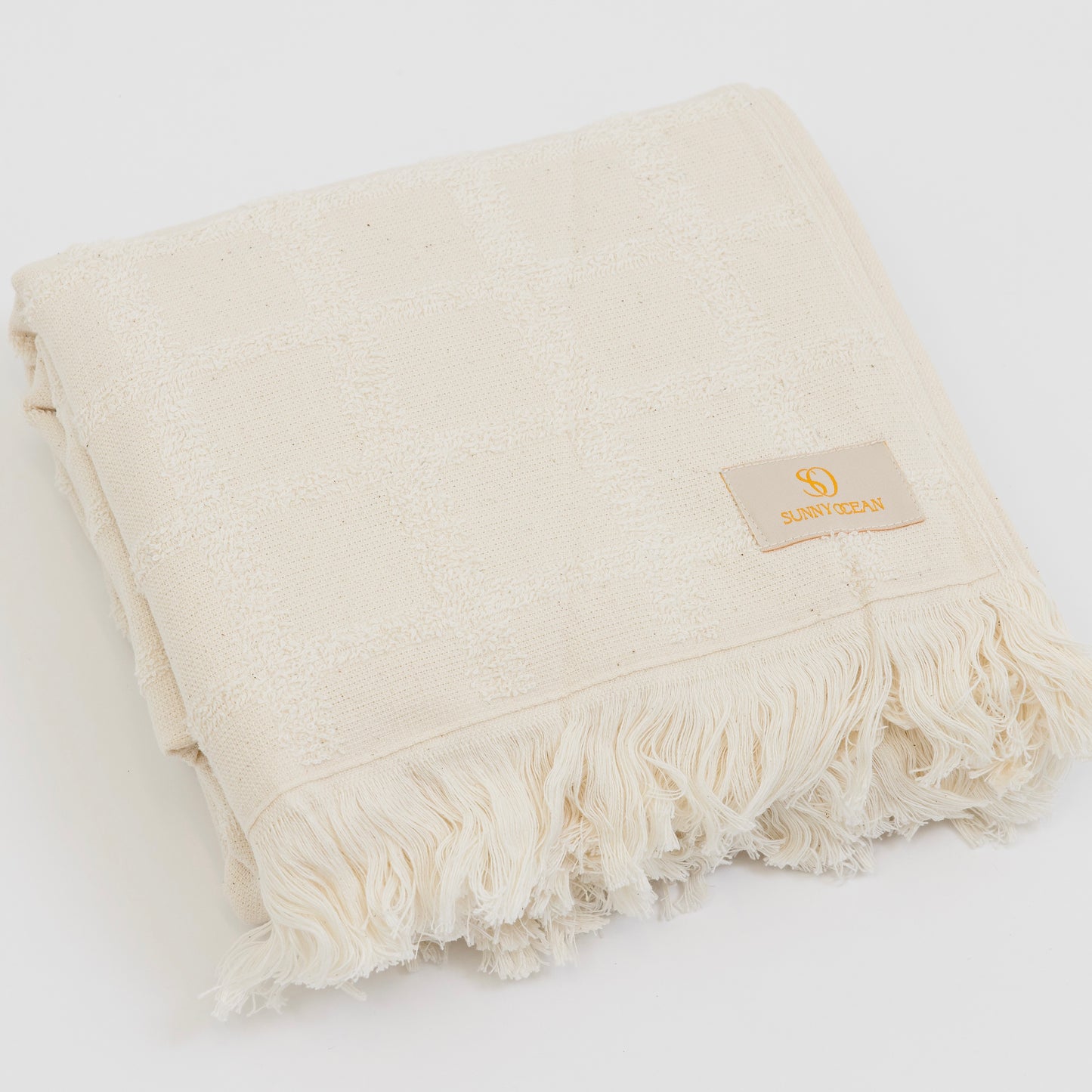 Sandstone Squares Bath Towel