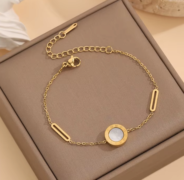 Double Sided Roman Numeral Bracelet