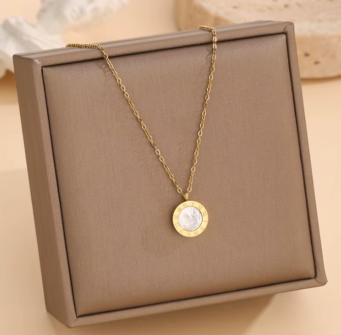 Double Sided Roman Numeral Necklace