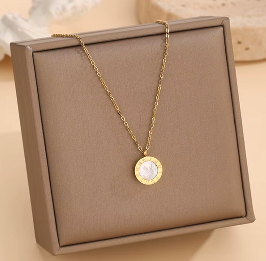 Double Sided Roman Numeral Necklace