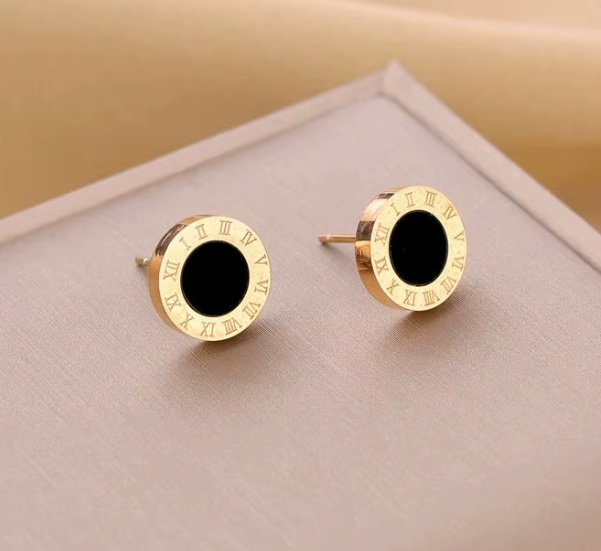 Roman Numeral Stud Earrings