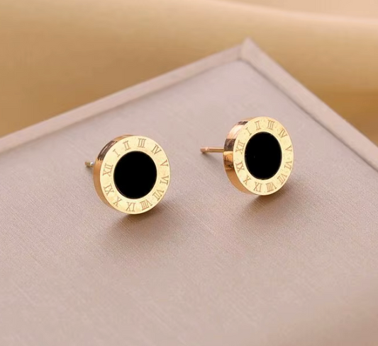 Roman Numeral Stud Earrings