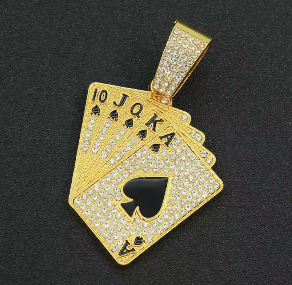 Playing Cards Cuban Chain Necklace