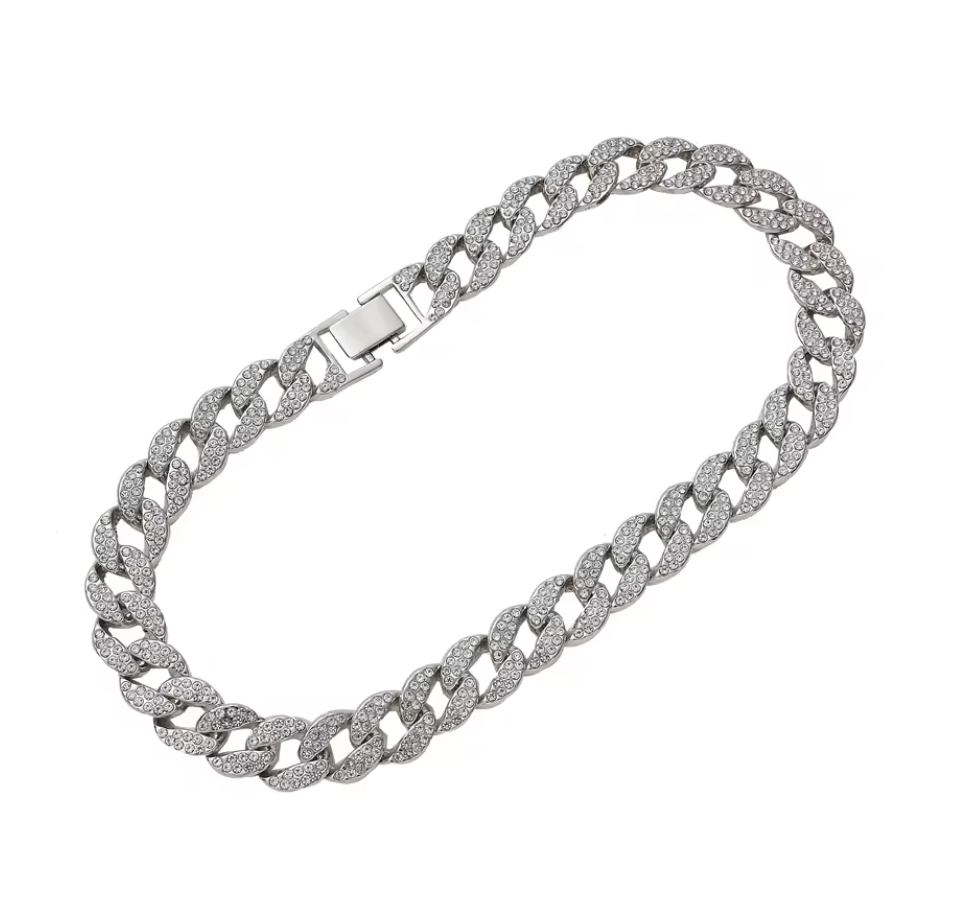 Round Edge Cuban Link Chain - Buckle Clasp