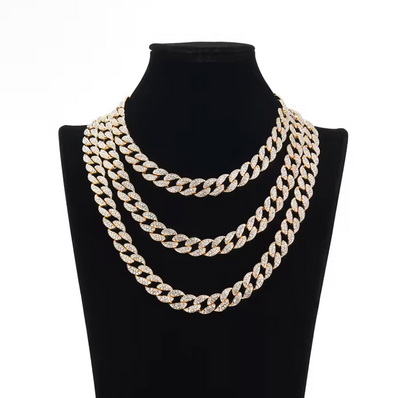 Round Edge Cuban Link Chain - Buckle Clasp
