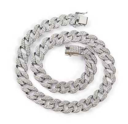 Round Edge Cuban Link Chain - Snap Buckle