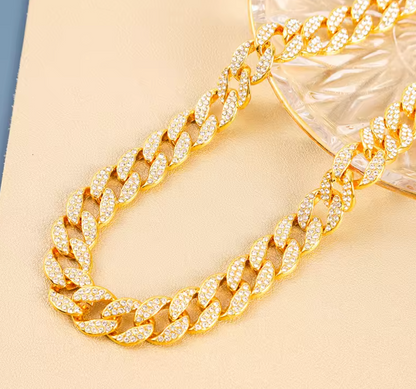 Round Edge Cuban Link Chain - Snap Buckle
