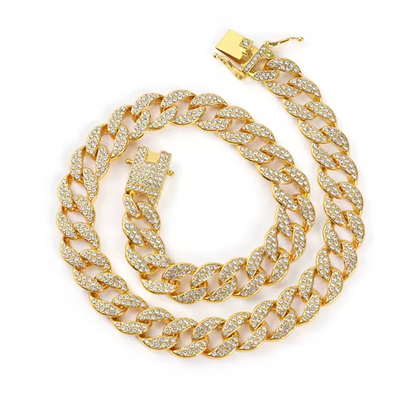 Round Edge Cuban Link Chain - Snap Buckle