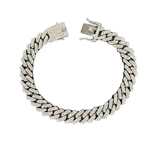 Straight Edge Cuban Link Chain - Snap Buckle