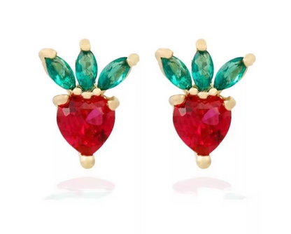 Fruit Charm Stud Earrings