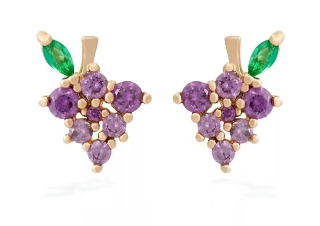 Fruit Charm Stud Earrings