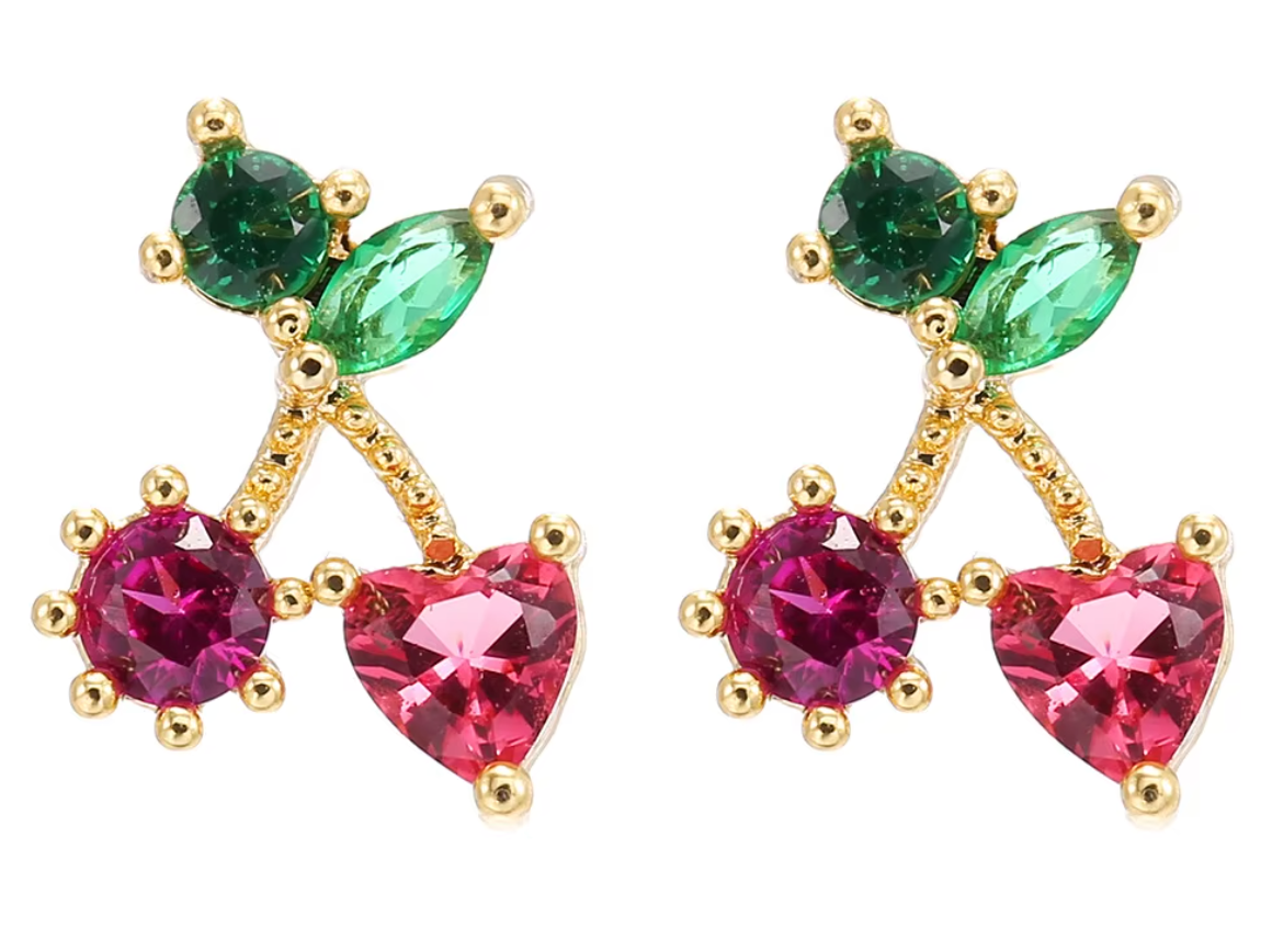 Fruit Charm Stud Earrings