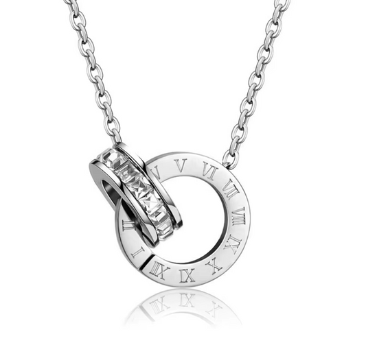 Diamond Roman Numeral Necklace