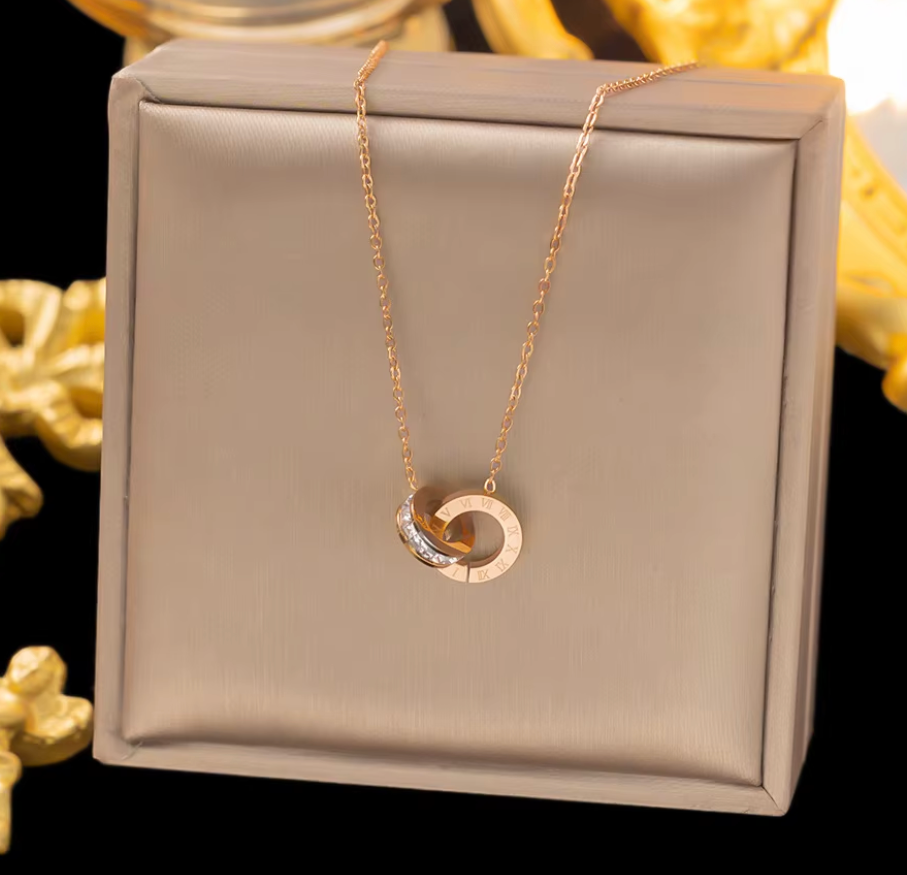 Diamond Roman Numeral Necklace