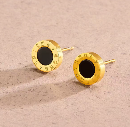 Roman Numeral Stud Earrings